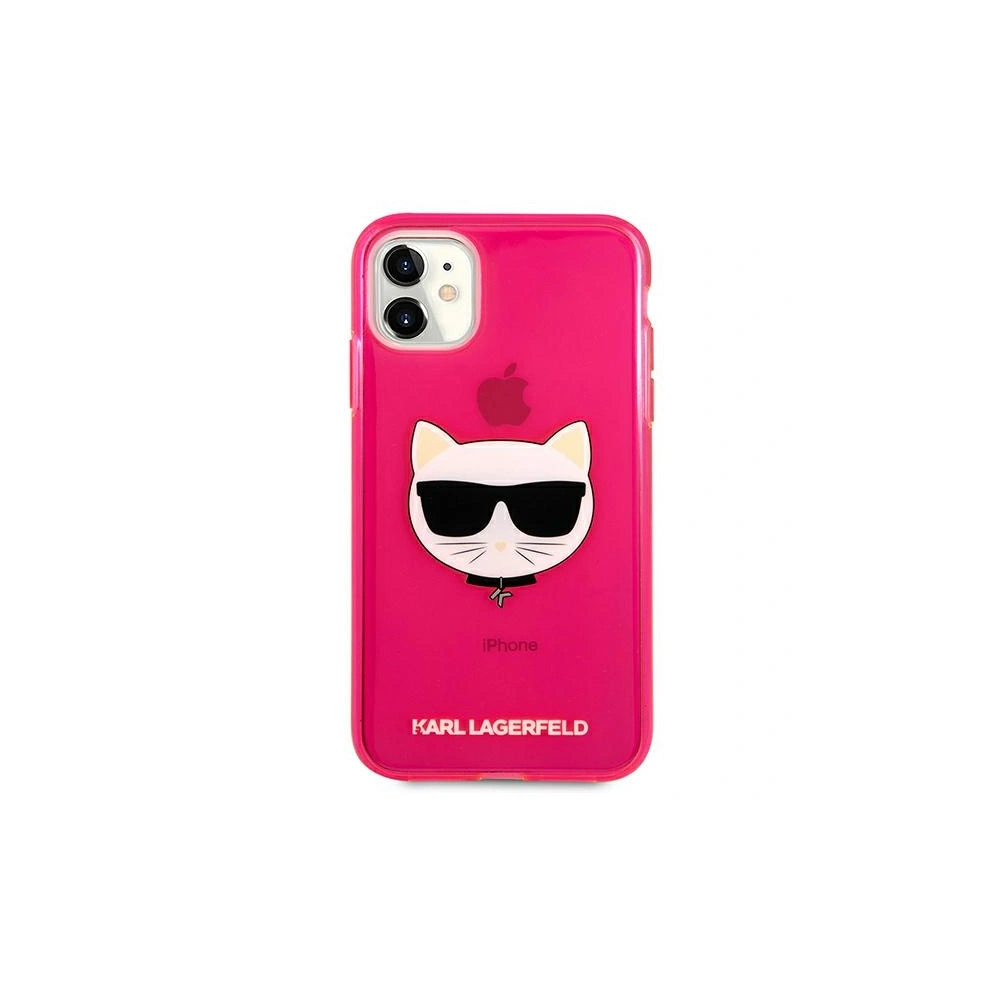 Hurtownia GSM - Etui Karl Lagerfeld KLHCN61CHTRP Apple iPhone 11 różowy/pink hardcase Glitter Choupette Fluo - KLD514PNK - {ean13} - Hurt