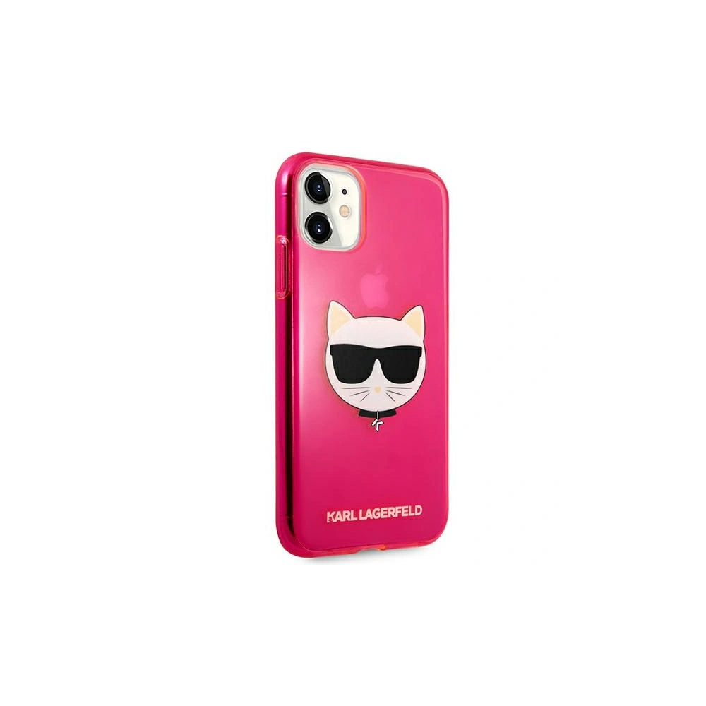 Hurtownia GSM - Etui Karl Lagerfeld KLHCN61CHTRP Apple iPhone 11 różowy/pink hardcase Glitter Choupette Fluo - KLD514PNK - {ean13} - Hurt