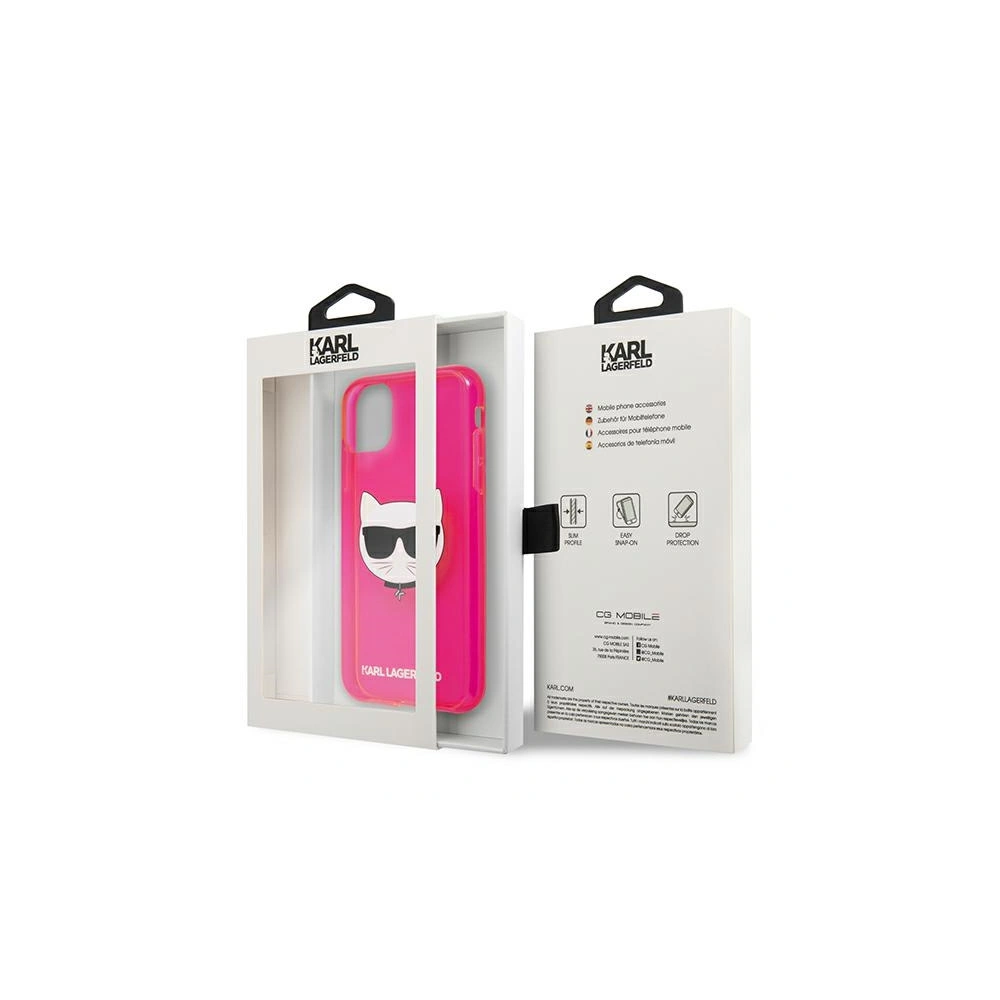 Hurtownia GSM - Etui Karl Lagerfeld KLHCN61CHTRP Apple iPhone 11 różowy/pink hardcase Glitter Choupette Fluo - KLD514PNK - {ean13} - Hurt