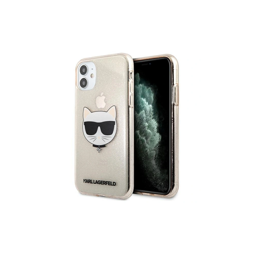 Hurtownia GSM - Etui Karl Lagerfeld KLHCN61CHTUGLGO Apple iPhone 11 złoty/gold hardcase Glitter Choupette - KLD515GLD - {ean13} - Hurt