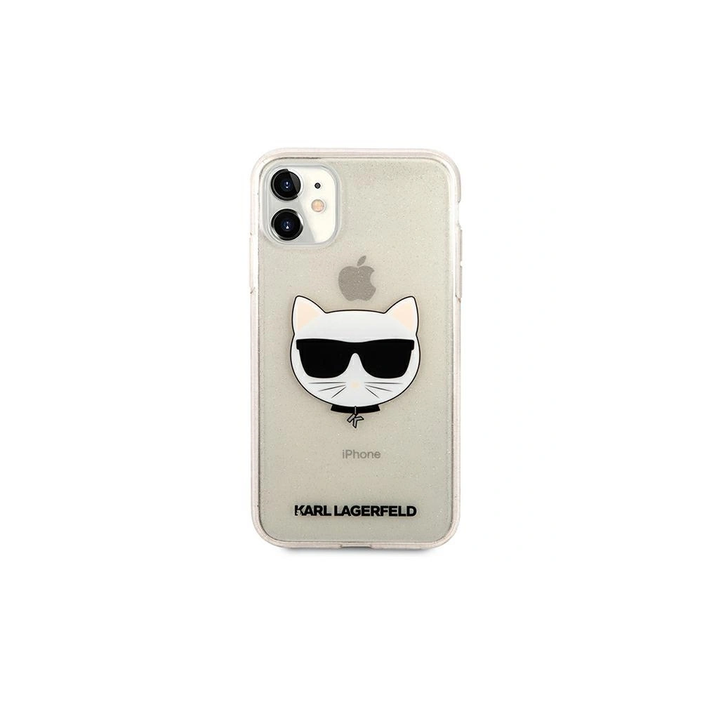 Wholesale Karl Lagerfeld KLHCN61CHTUGLGO Apple iPhone 11 gold hardcase Glitter Choupette - KLD515GLD - {ean13} - Hurt