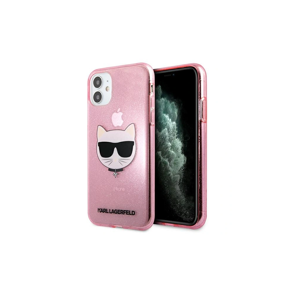Hurtownia GSM - Etui Karl Lagerfeld KLHCN61CHTUGLP Apple iPhone 11 růžový/pink hardcase Glitter Choupette - KLD516PNK - {ean13} - Hurt