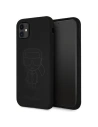 Etui Karl Lagerfeld KLHCN61SILTTBK Apple iPhone 11 Silicone Ikonik Outline černý/black