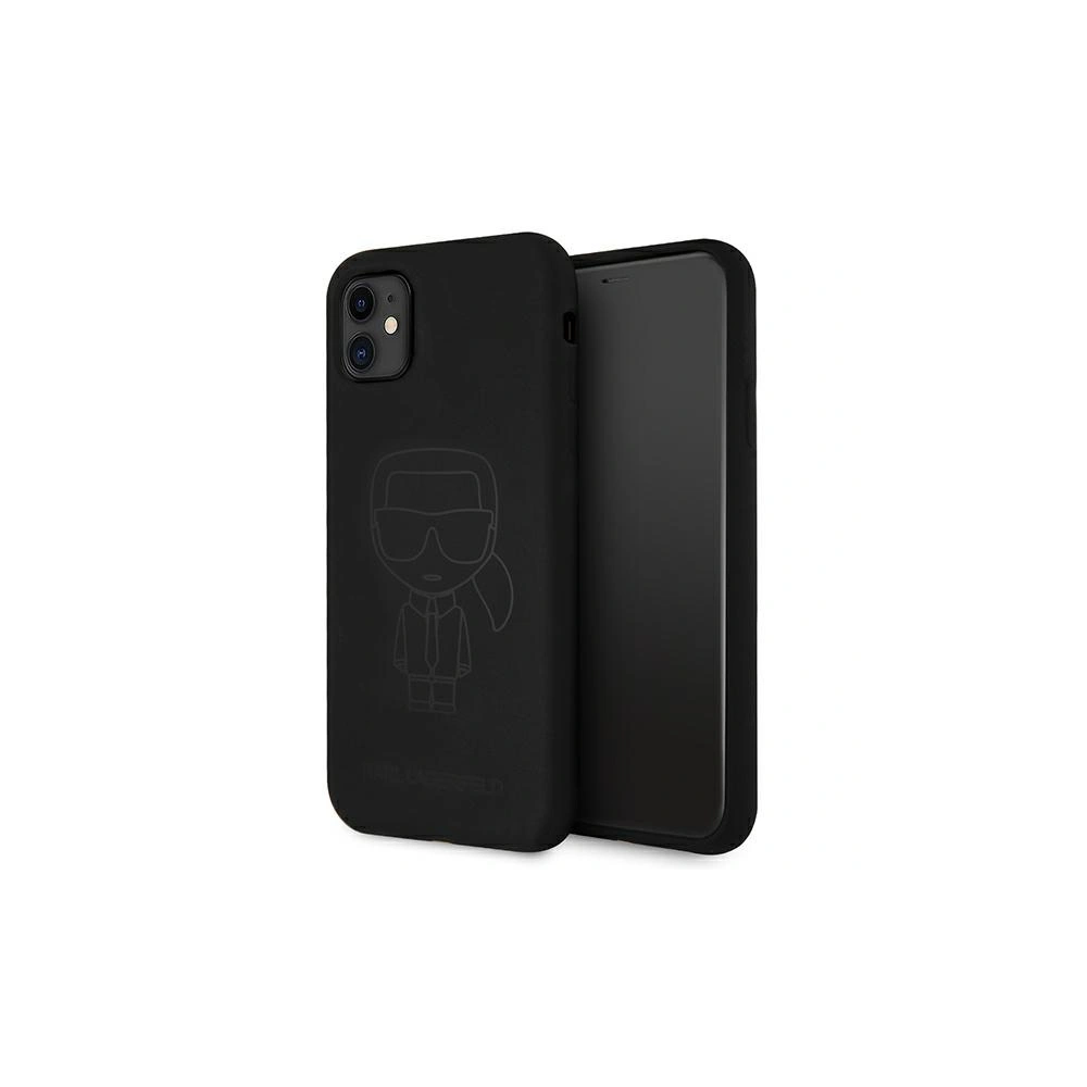 Wholesale Karl Lagerfeld KLHCN61SILTTBK Apple iPhone 11 Silicone Ikonik Outline black - KLD518BLK - {ean13} - Hurt