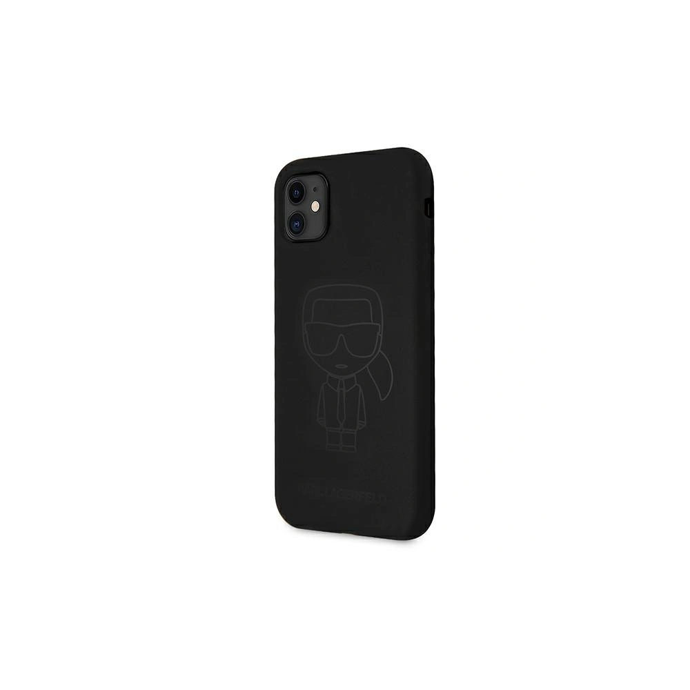 Hurtownia GSM - Etui Karl Lagerfeld KLHCN61SILTTBK Apple iPhone 11 Silicone Ikonik Outline černý/black - KLD518BLK - {ean13} - Hurt
