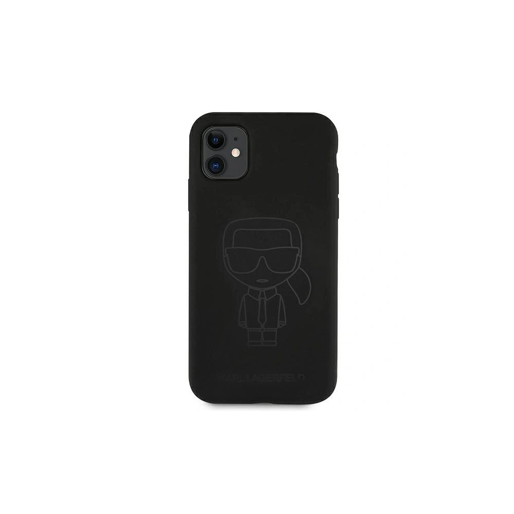 Hurtownia GSM - Etui Karl Lagerfeld KLHCN61SILTTBK Apple iPhone 11 Silicone Ikonik Outline černý/black - KLD518BLK - {ean13} - Hurt