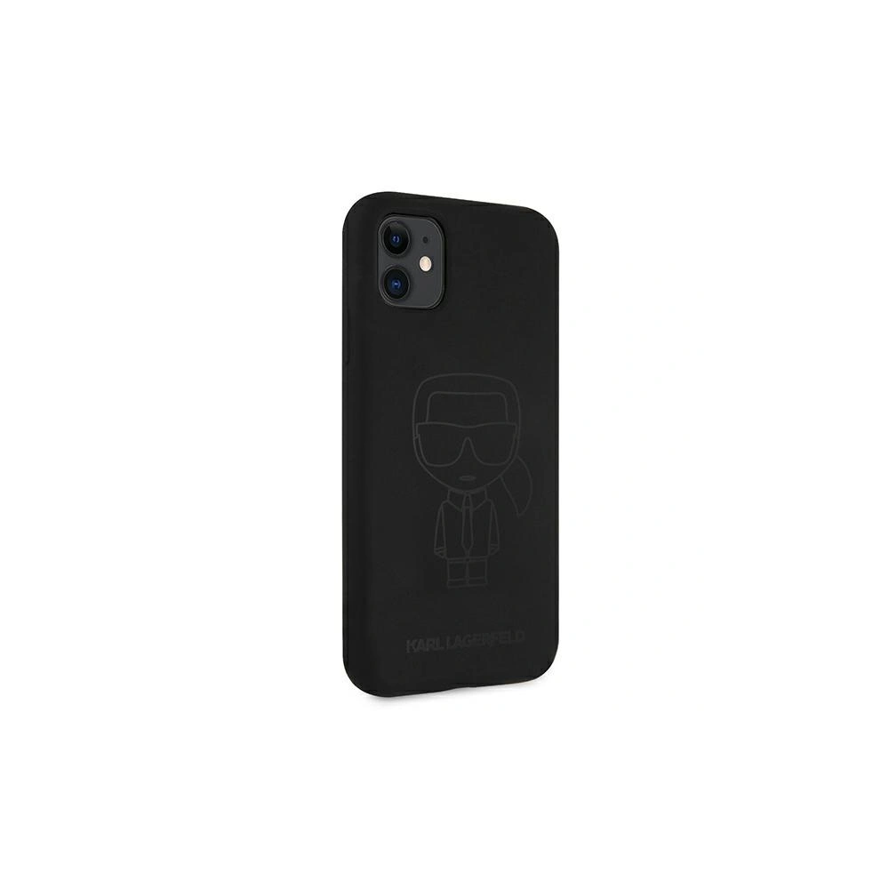Hurtownia GSM - Etui Karl Lagerfeld KLHCN61SILTTBK Apple iPhone 11 Silicone Ikonik Outline černý/black - KLD518BLK - {ean13} - Hurt