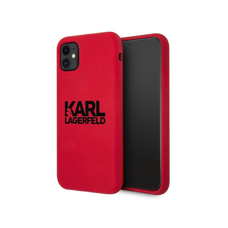 Hurtownia Karl Lagerfeld - 3666339002114 - KLD519RED - Etui Karl Lagerfeld KLHCN61SLKLRE Apple iPhone 11 Silicone Stack Logo czerwony/red - B2B homescreen