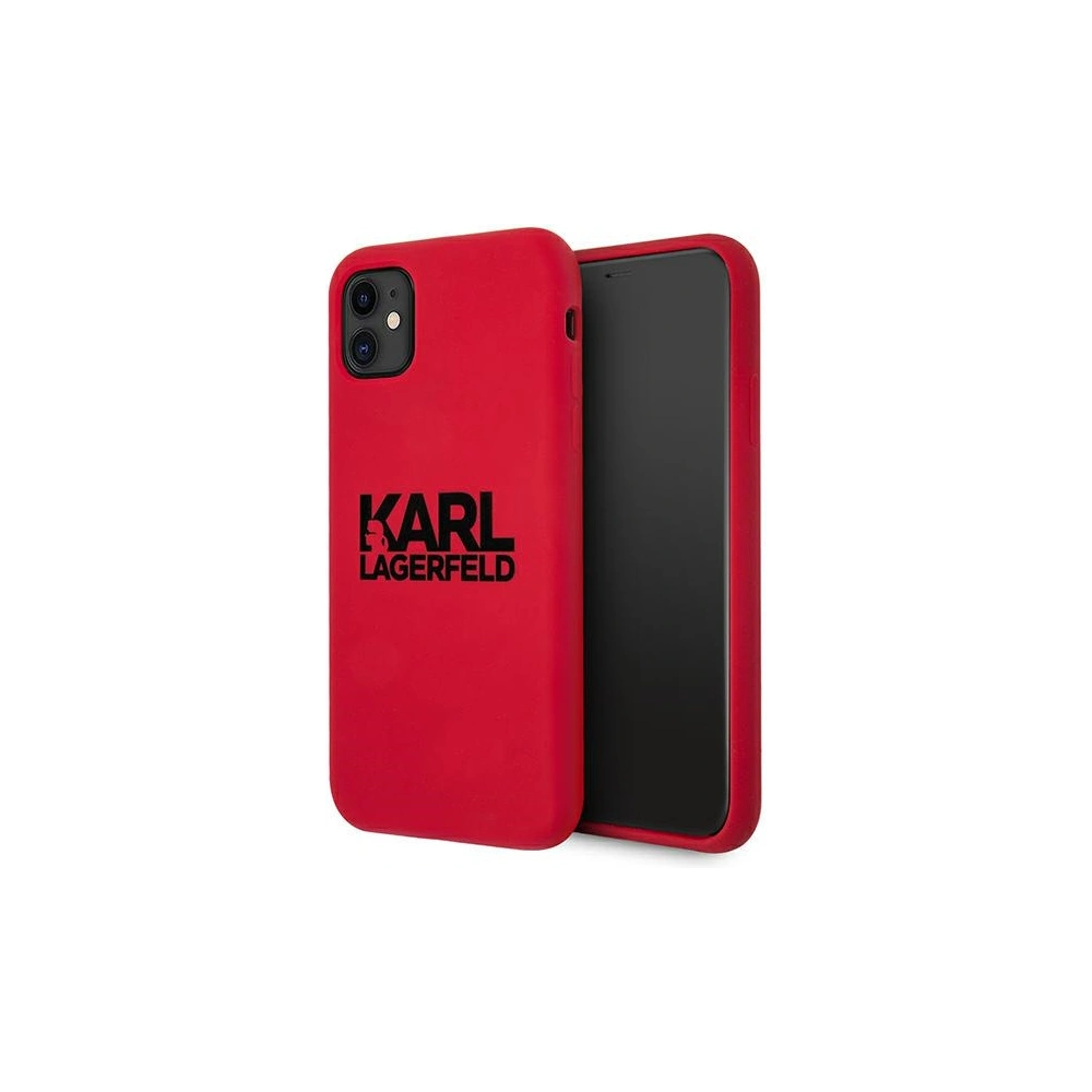 Hurtownia GSM - Etui Karl Lagerfeld KLHCN61SLKLRE Apple iPhone 11 Silicone Stack Logo czerwony/red - KLD519RED - {ean13} - Hurt