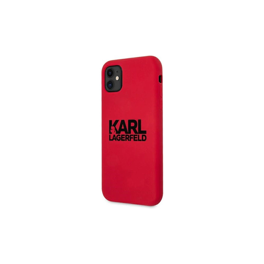 Hurtownia GSM - Etui Karl Lagerfeld KLHCN61SLKLRE Apple iPhone 11 Silicone Stack Logo czerwony/red - KLD519RED - {ean13} - Hurt