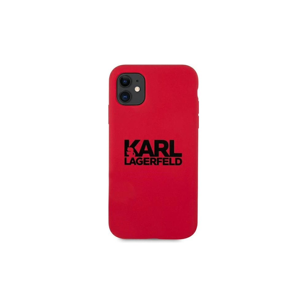 Hurtownia GSM - Etui Karl Lagerfeld KLHCN61SLKLRE Apple iPhone 11 Silicone Stack Logo czerwony/red - KLD519RED - {ean13} - Hurt