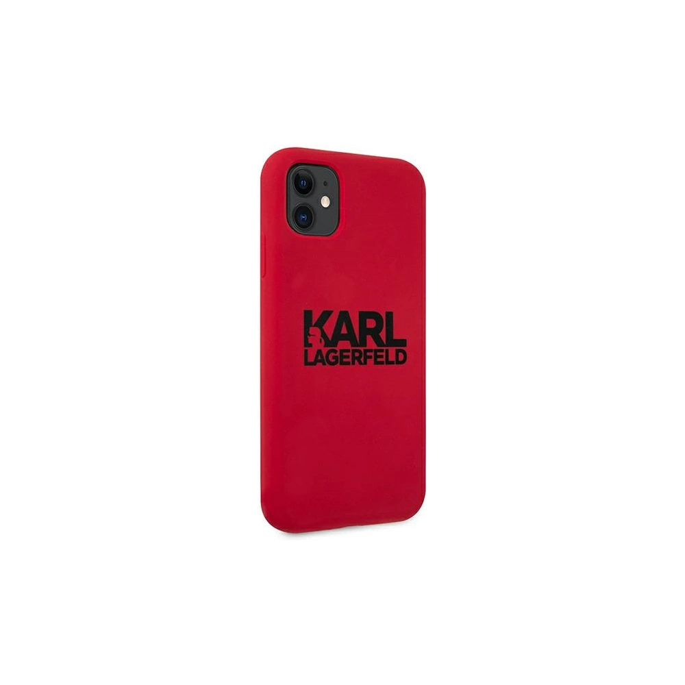 Hurtownia GSM - Etui Karl Lagerfeld KLHCN61SLKLRE Apple iPhone 11 Silicone Stack Logo czerwony/red - KLD519RED - {ean13} - Hurt