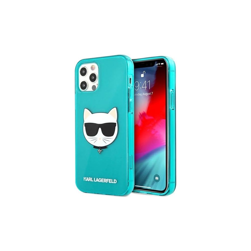 Hurtownia GSM - Etui Karl Lagerfeld KLHCP12LCHTRB Apple iPhone 12 Pro Max niebieski/blue hardcase Glitter Choupette Fluo - KLD520BLU - {ean13} - Hurt