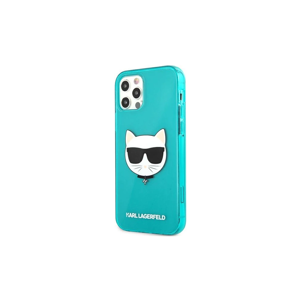 Hurtownia GSM - Etui Karl Lagerfeld KLHCP12LCHTRB Apple iPhone 12 Pro Max niebieski/blue hardcase Glitter Choupette Fluo - KLD520BLU - {ean13} - Hurt