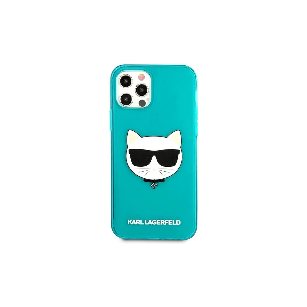Hurtownia GSM - Etui Karl Lagerfeld KLHCP12LCHTRB Apple iPhone 12 Pro Max niebieski/blue hardcase Glitter Choupette Fluo - KLD520BLU - {ean13} - Hurt