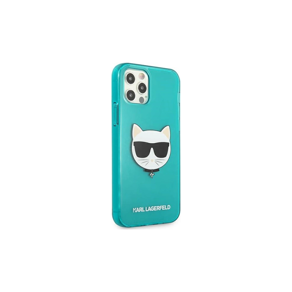 Hurtownia GSM - Etui Karl Lagerfeld KLHCP12LCHTRB Apple iPhone 12 Pro Max niebieski/blue hardcase Glitter Choupette Fluo - KLD520BLU - {ean13} - Hurt