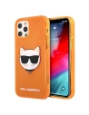 Karl Lagerfeld KLHCP12LCHTRO Apple iPhone 12 Pro Max orange hardcase Glitter Choupette Fluo