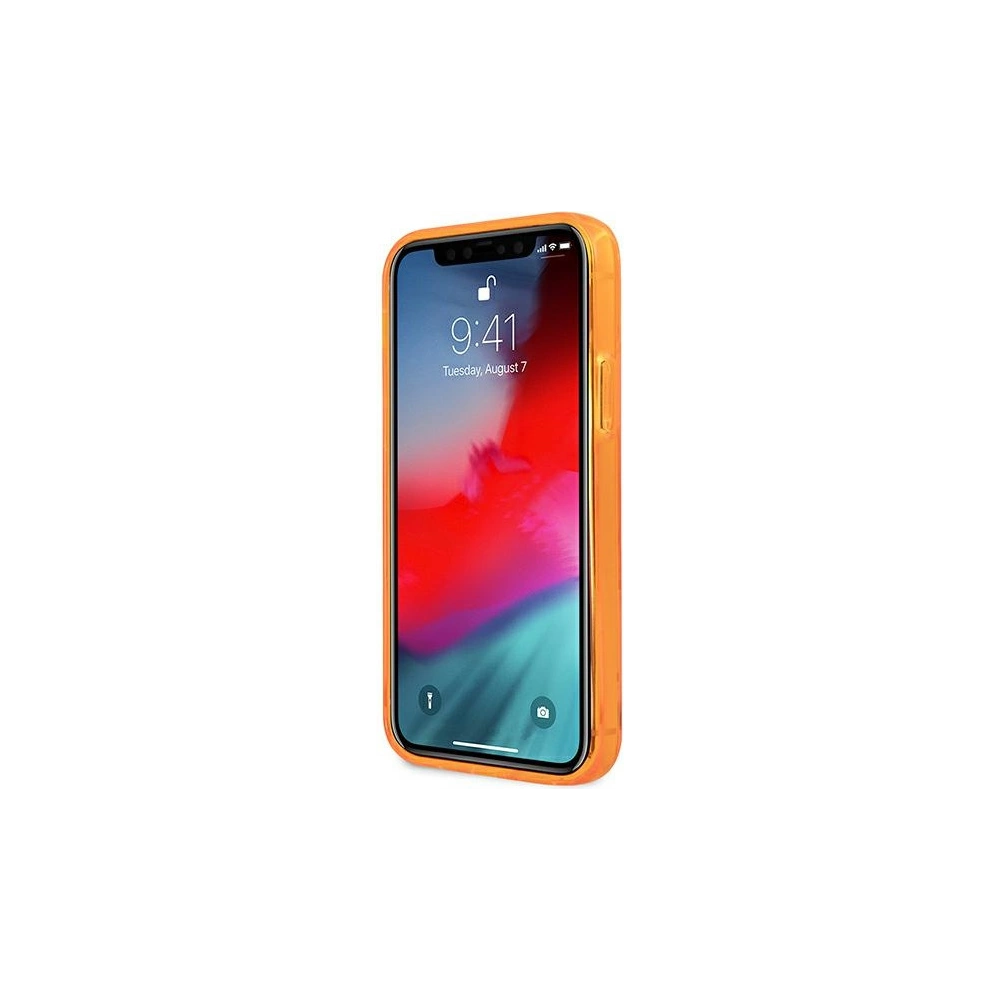 Wholesale Karl Lagerfeld KLHCP12LCHTRO Apple iPhone 12 Pro Max orange hardcase Glitter Choupette Fluo - KLD521ORG - {ean13} - Hurt