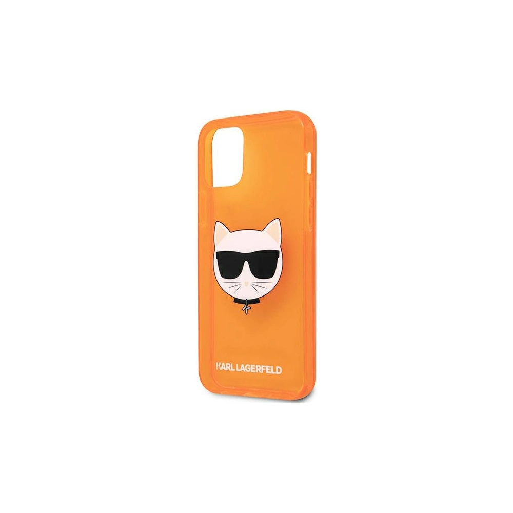 Hurtownia GSM - Etui Karl Lagerfeld KLHCP12LCHTRO Apple iPhone 12 Pro Max pomarańczowy/orange hardcase Glitter Choupette Fluo - KLD521ORG - {ean13} - Hurt