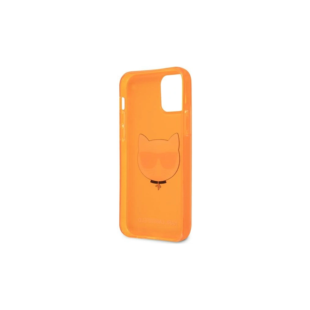 Hurtownia GSM - Etui Karl Lagerfeld KLHCP12LCHTRO Apple iPhone 12 Pro Max pomarańczowy/orange hardcase Glitter Choupette Fluo - KLD521ORG - {ean13} - Hurt