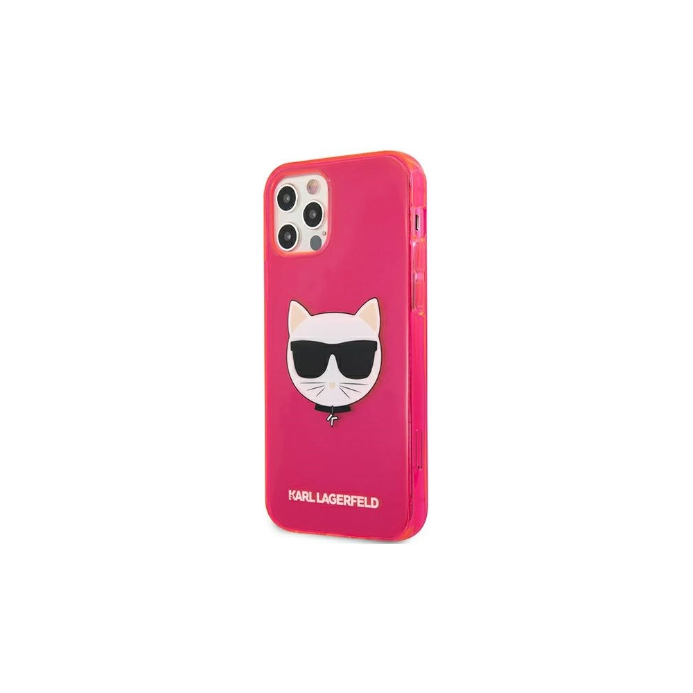 Hurtownia GSM - Etui Karl Lagerfeld KLHCP12LCHTRP Apple iPhone 12 Pro Max różowy/pink hardcase Glitter Choupette Fluo - KLD522PNK - {ean13} - Hurt