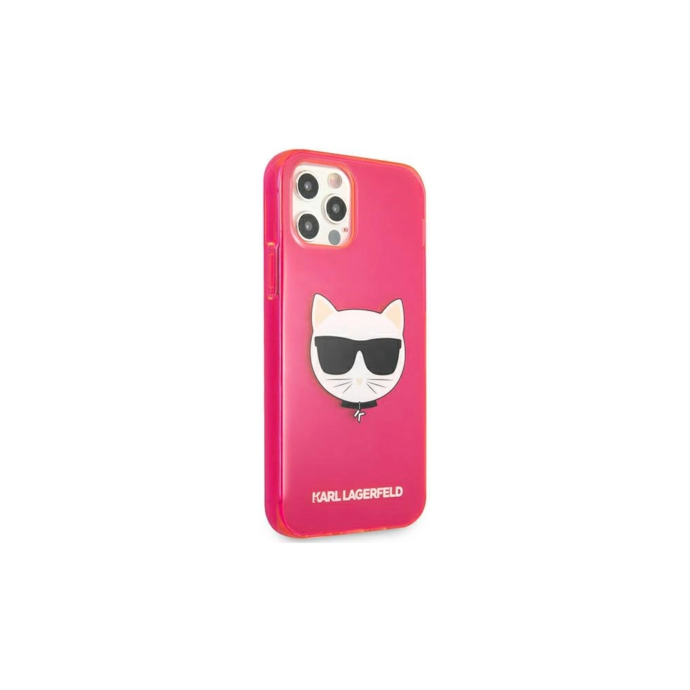 Hurtownia GSM - Etui Karl Lagerfeld KLHCP12LCHTRP Apple iPhone 12 Pro Max różowy/pink hardcase Glitter Choupette Fluo - KLD522PNK - {ean13} - Hurt