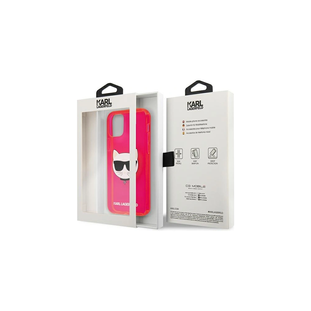 Hurtownia GSM - Etui Karl Lagerfeld KLHCP12LCHTRP Apple iPhone 12 Pro Max różowy/pink hardcase Glitter Choupette Fluo - KLD522PNK - {ean13} - Hurt