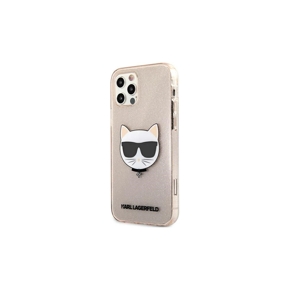 Wholesale Karl Lagerfeld KLHCP12LCHTUGLGO Apple iPhone 12 Pro Max gold hardcase Glitter Choupette - KLD523GLD - {ean13} - Hurt