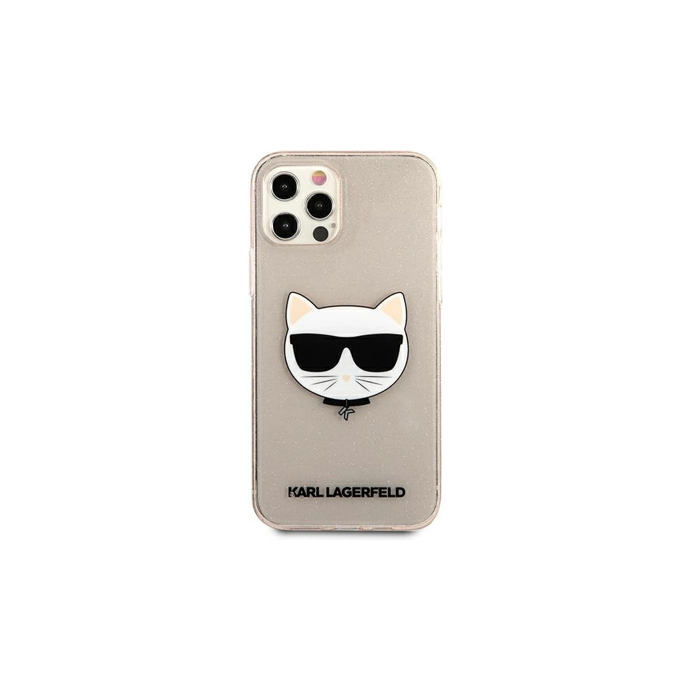 Wholesale Karl Lagerfeld KLHCP12LCHTUGLGO Apple iPhone 12 Pro Max gold hardcase Glitter Choupette - KLD523GLD - {ean13} - Hurt