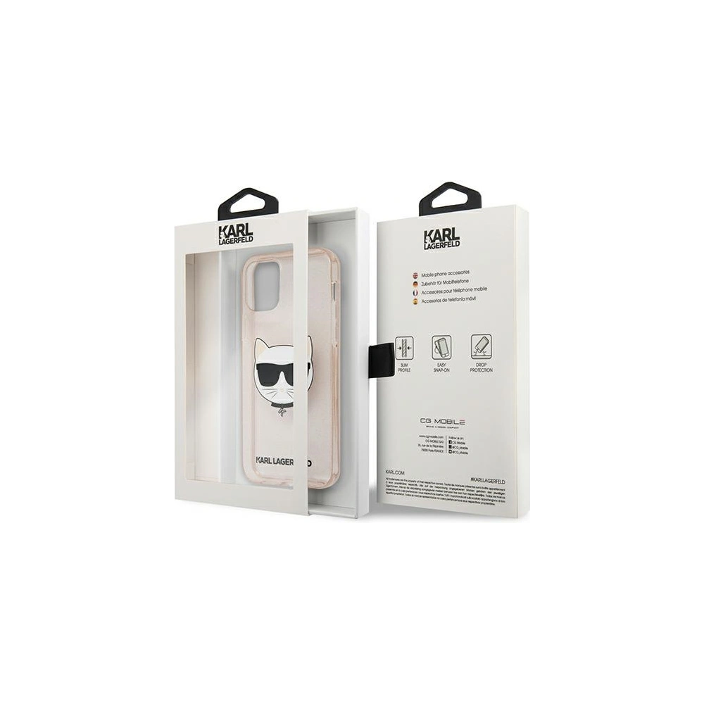 Wholesale Karl Lagerfeld KLHCP12LCHTUGLGO Apple iPhone 12 Pro Max gold hardcase Glitter Choupette - KLD523GLD - {ean13} - Hurt