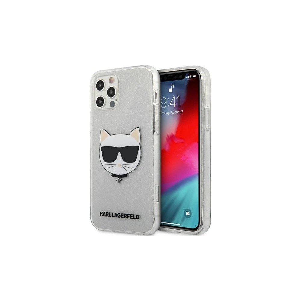 Hurtownia GSM - Etui Karl Lagerfeld KLHCP12LCHTUGLS Apple iPhone 12 Pro Max srebrny/silver hardcase Glitter Choupette - KLD525SLV - {ean13} - Hurt