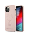 Etui Karl Lagerfeld KLHCP12LSILTTPI Apple iPhone 12 Pro Max Silicone Ikonik Outline růžový/pink