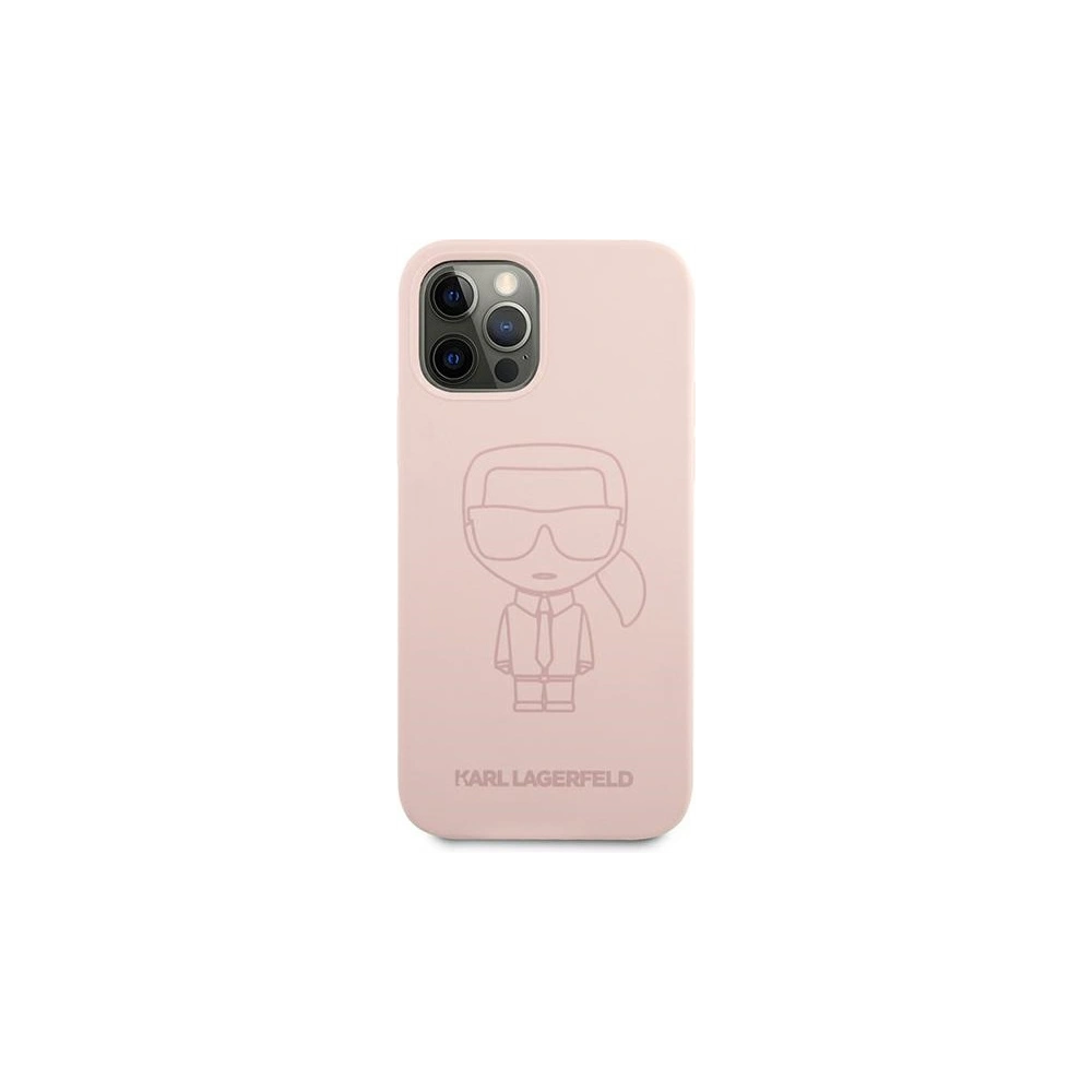 Hurtownia GSM - Etui Karl Lagerfeld KLHCP12LSILTTPI Apple iPhone 12 Pro Max Silicone Ikonik Outline růžový/pink - KLD526PNK - {ean13} - Hurt