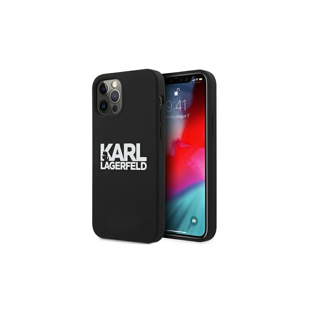 Wholesale Karl Lagerfeld KLHCP12LSLKLRBK Apple iPhone 12 Pro Max Silicone Stack Logo black - KLD527BLK - {ean13} - Hurt