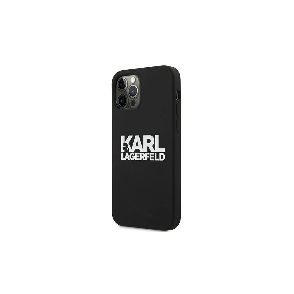 Wholesale Karl Lagerfeld KLHCP12LSLKLRBK Apple iPhone 12 Pro Max Silicone Stack Logo black - KLD527BLK - {ean13} - Hurt