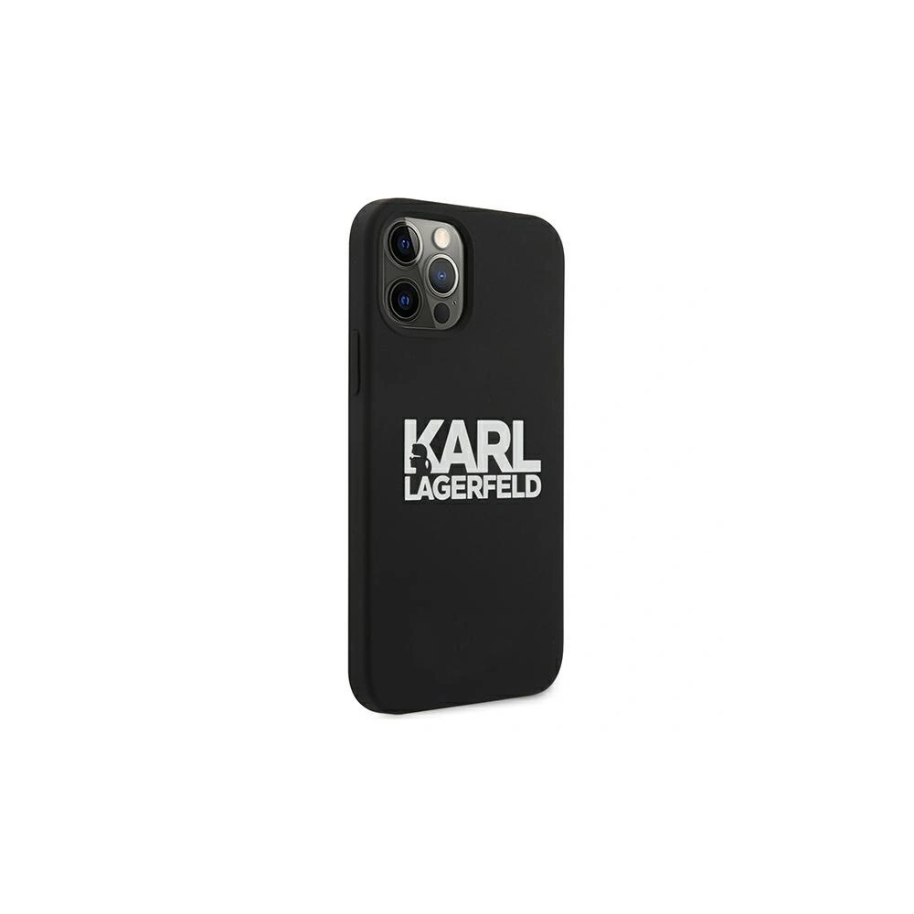 Wholesale Karl Lagerfeld KLHCP12LSLKLRBK Apple iPhone 12 Pro Max Silicone Stack Logo black - KLD527BLK - {ean13} - Hurt