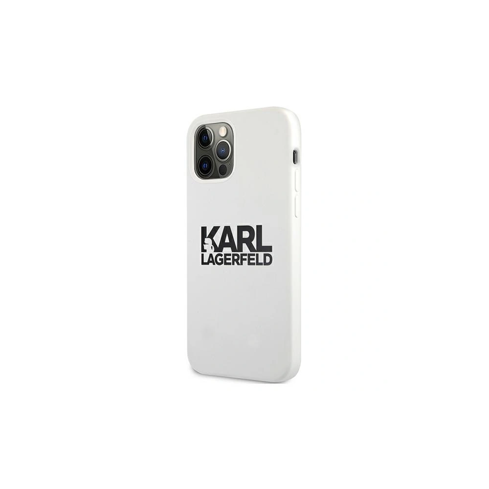 Hurtownia GSM - Etui Karl Lagerfeld KLHCP12LSLKLWH Apple iPhone 12 Pro Max Silicone Stack Logo bílý/white - KLD528WHT - {ean13} - Hurt
