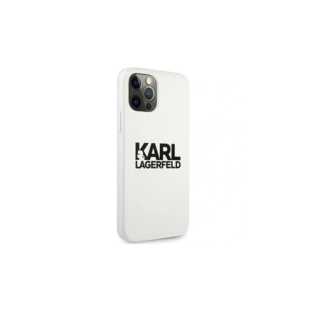 Hurtownia GSM - Etui Karl Lagerfeld KLHCP12LSLKLWH Apple iPhone 12 Pro Max Silicone Stack Logo bílý/white - KLD528WHT - {ean13} - Hurt