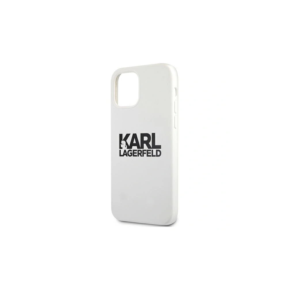 Hurtownia GSM - Etui Karl Lagerfeld KLHCP12LSLKLWH Apple iPhone 12 Pro Max Silicone Stack Logo bílý/white - KLD528WHT - {ean13} - Hurt