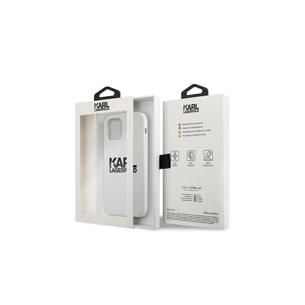 Hurtownia GSM - Etui Karl Lagerfeld KLHCP12LSLKLWH Apple iPhone 12 Pro Max Silicone Stack Logo bílý/white - KLD528WHT - {ean13} - Hurt