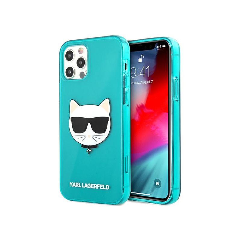 Hurtownia Karl Lagerfeld - 3666339003050 - KLD529BLU - Etui Karl Lagerfeld KLHCP12MCHTRB Apple iPhone 12/12 Pro niebieski/blue hardcase Glitter Choupette Fluo - B2B homescreen