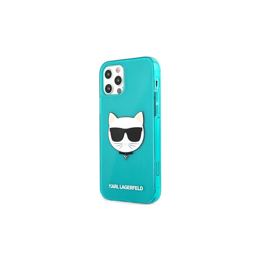 Hurtownia GSM - Etui Karl Lagerfeld KLHCP12MCHTRB Apple iPhone 12/12 Pro niebieski/blue hardcase Glitter Choupette Fluo - KLD529BLU - {ean13} - Hurt