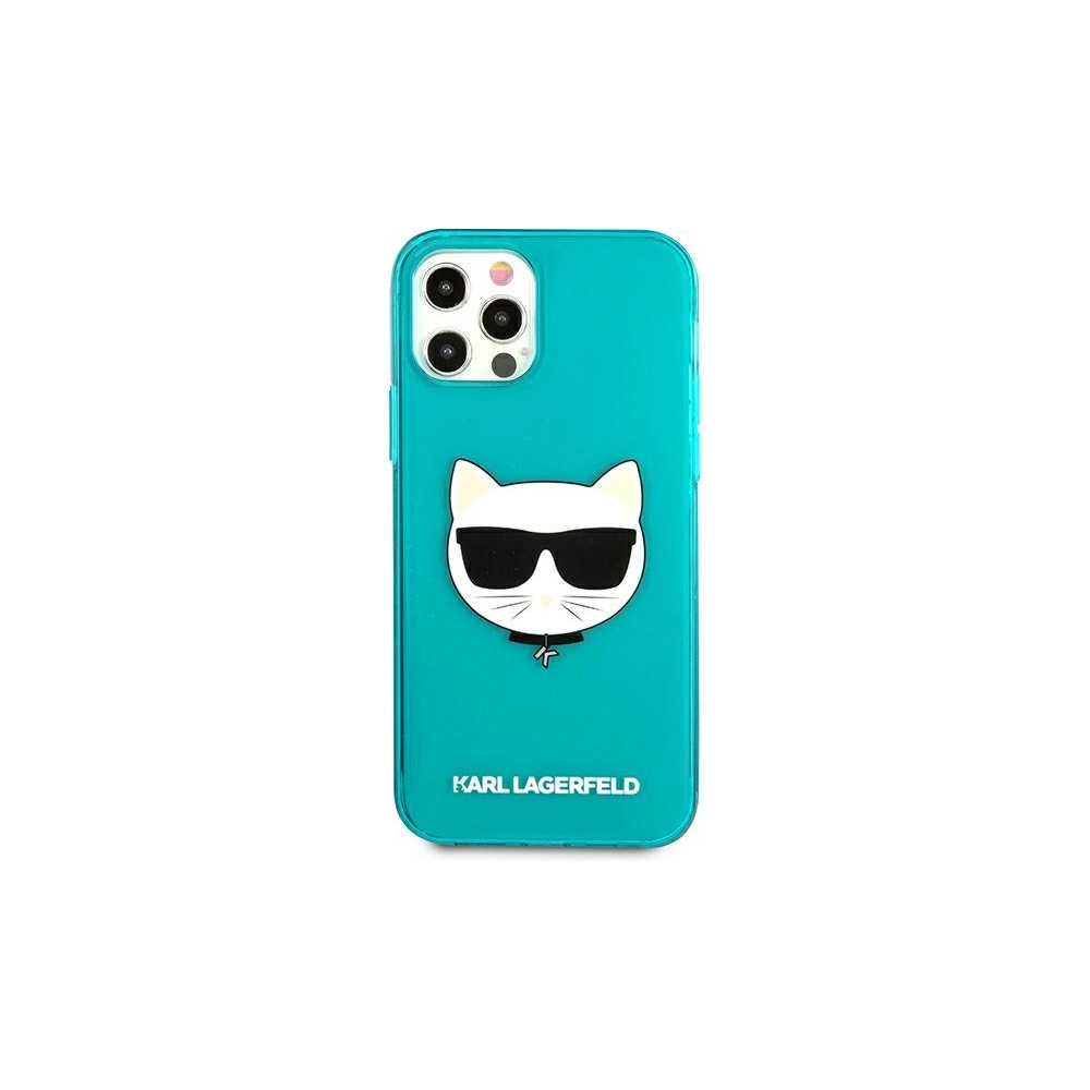 Hurtownia GSM - Etui Karl Lagerfeld KLHCP12MCHTRB Apple iPhone 12/12 Pro niebieski/blue hardcase Glitter Choupette Fluo - KLD529BLU - {ean13} - Hurt