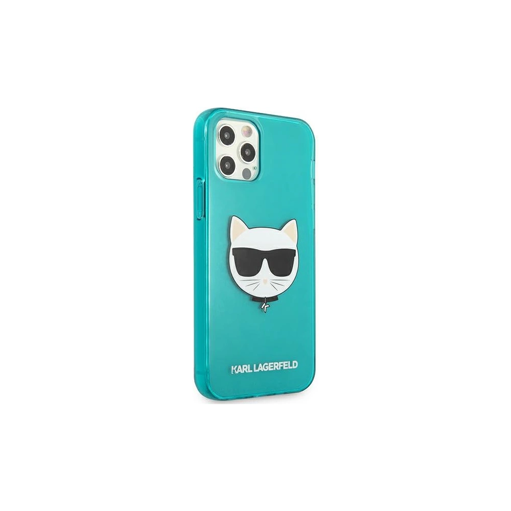 Hurtownia GSM - Etui Karl Lagerfeld KLHCP12MCHTRB Apple iPhone 12/12 Pro niebieski/blue hardcase Glitter Choupette Fluo - KLD529BLU - {ean13} - Hurt