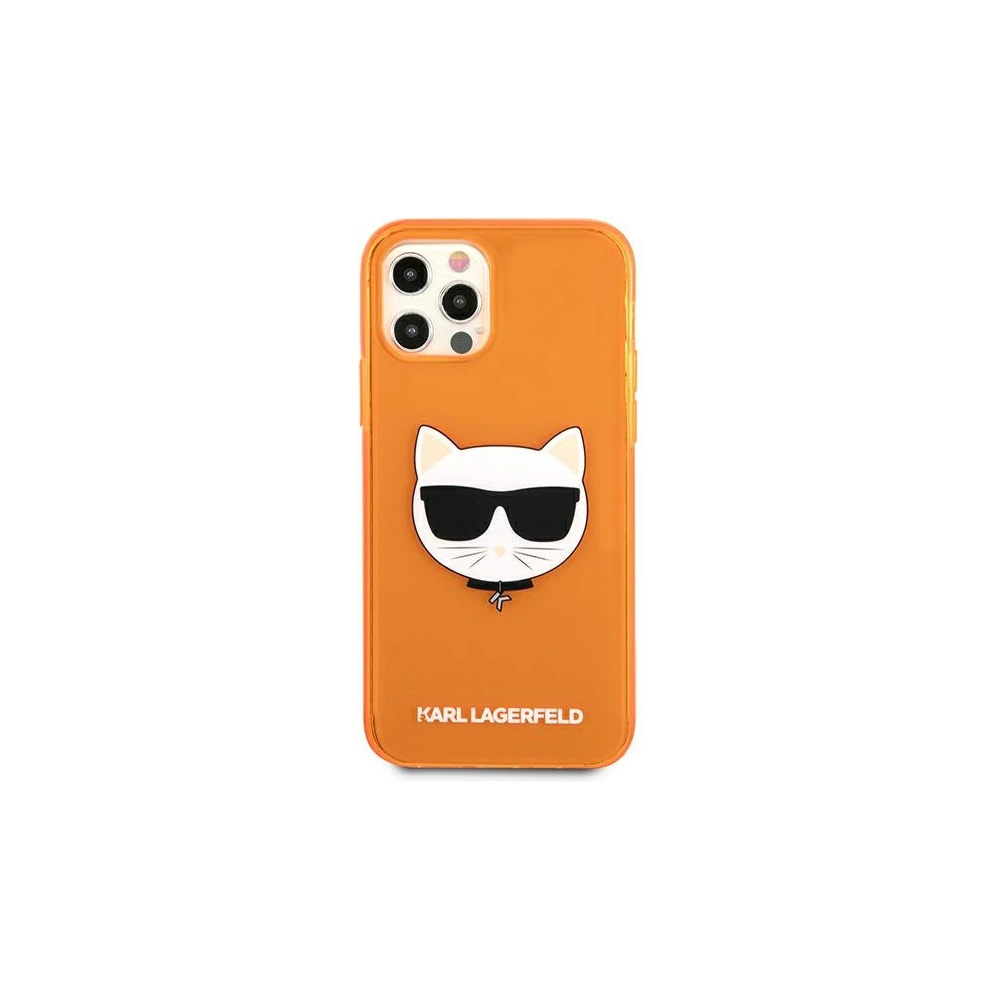Hurtownia GSM - Etui Karl Lagerfeld KLHCP12MCHTRO Apple iPhone 12/12 Pro pomarańczowy/orange hardcase Glitter Choupette Fluo - KLD530ORG - {ean13} - Hurt