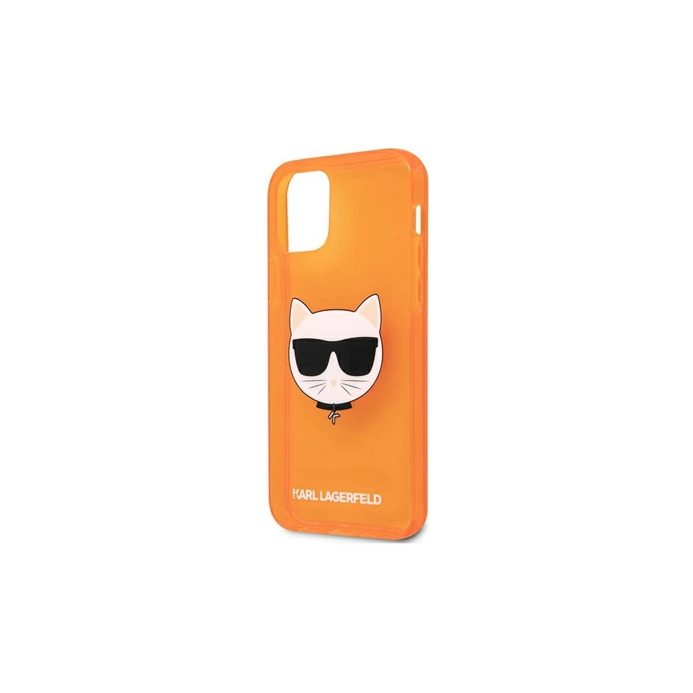 Hurtownia GSM - Etui Karl Lagerfeld KLHCP12MCHTRO Apple iPhone 12/12 Pro pomarańczowy/orange hardcase Glitter Choupette Fluo - KLD530ORG - {ean13} - Hurt
