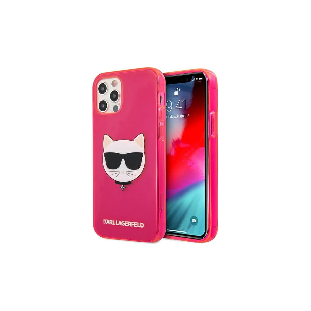 Hurtownia GSM - Etui Karl Lagerfeld KLHCP12MCHTRP Apple iPhone 12/12 Pro różowy/pink hardcase Glitter Choupette Fluo - KLD531PNK - {ean13} - Hurt