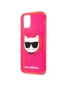 Wholesale Karl Lagerfeld KLHCP12MCHTRP Apple iPhone 12/12 Pro pink hardcase Glitter Choupette Fluo - KLD531PNK - {ean13} - Hurt