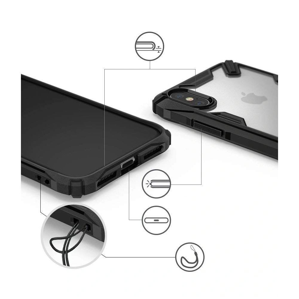 Hurtownia GSM - Etui Ringke Fusion-X iPhone XS Max 6.5 Černá - RGK745BLK - {ean13} - Hurt