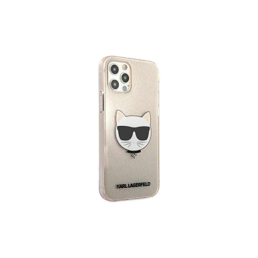 Hurtownia GSM - Etui Karl Lagerfeld KLHCP12MCHTUGLGO Apple iPhone 12/12 Pro złoty/gold hardcase Glitter Choupette - KLD532GLD - {ean13} - Hurt